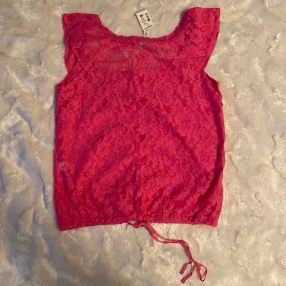 Aeropostale all-Lace Sheer Floral Peplum top Ladies Junior Size XS NWT - Picture 5 of 9